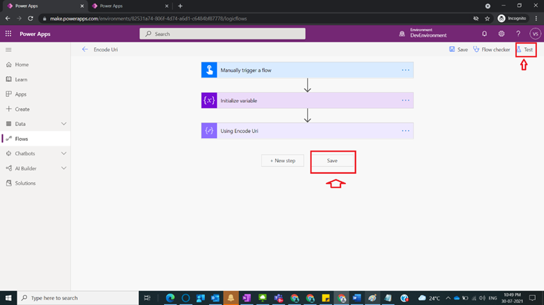Usage of Encode Uri in Power Automate
